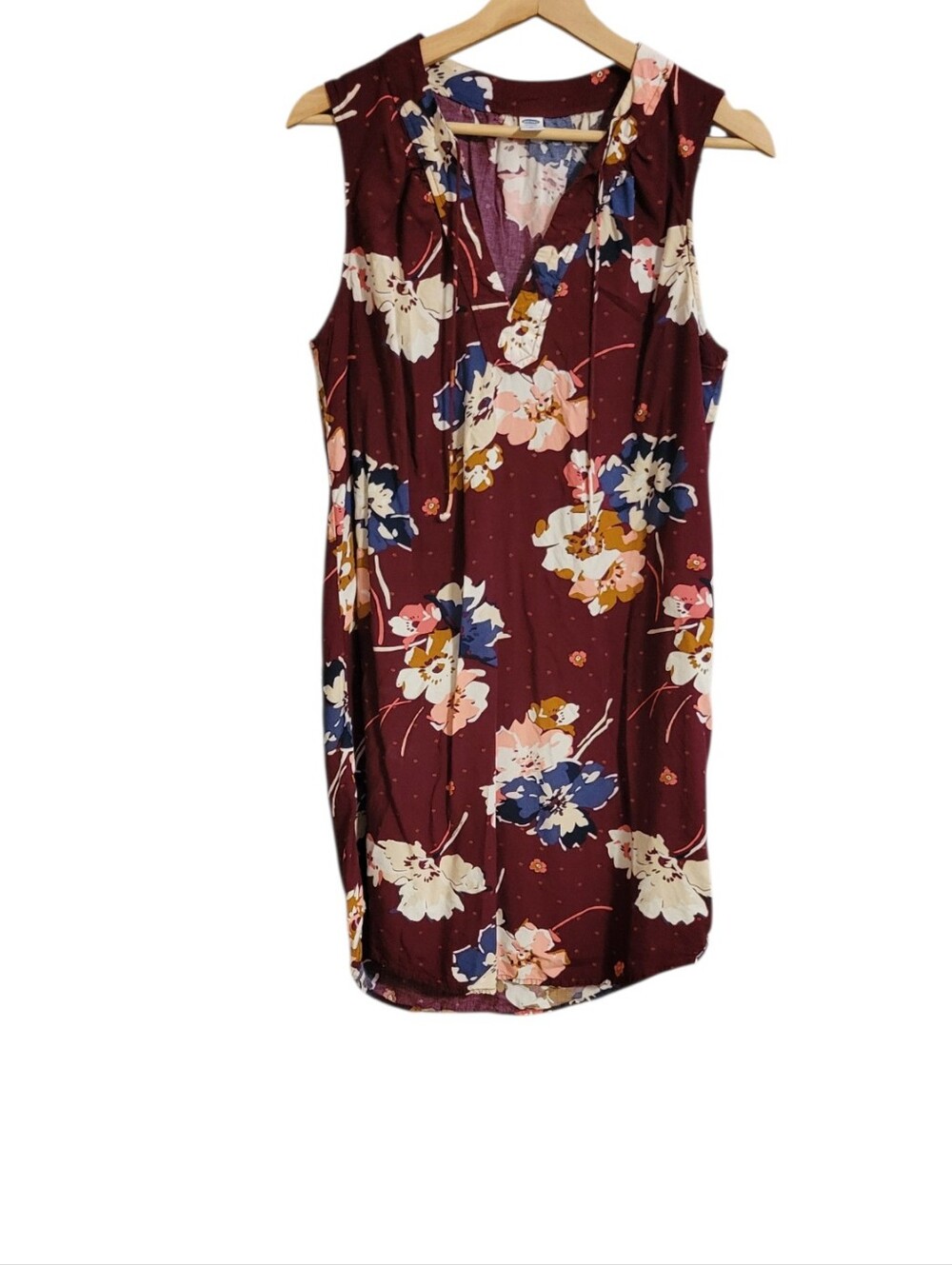 Old Navy Maroon Floral Shift Dress